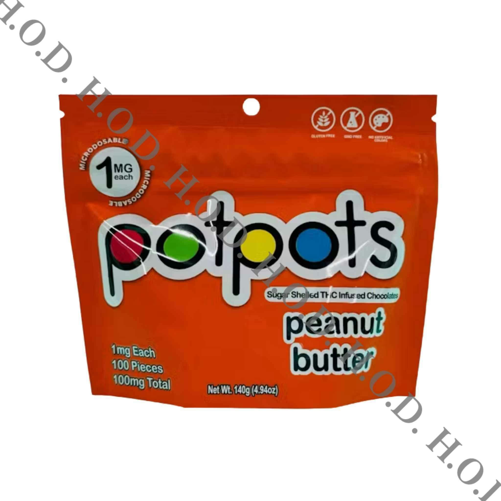 Potpots Peanut Butter Milk Chocolate Pieces 100x