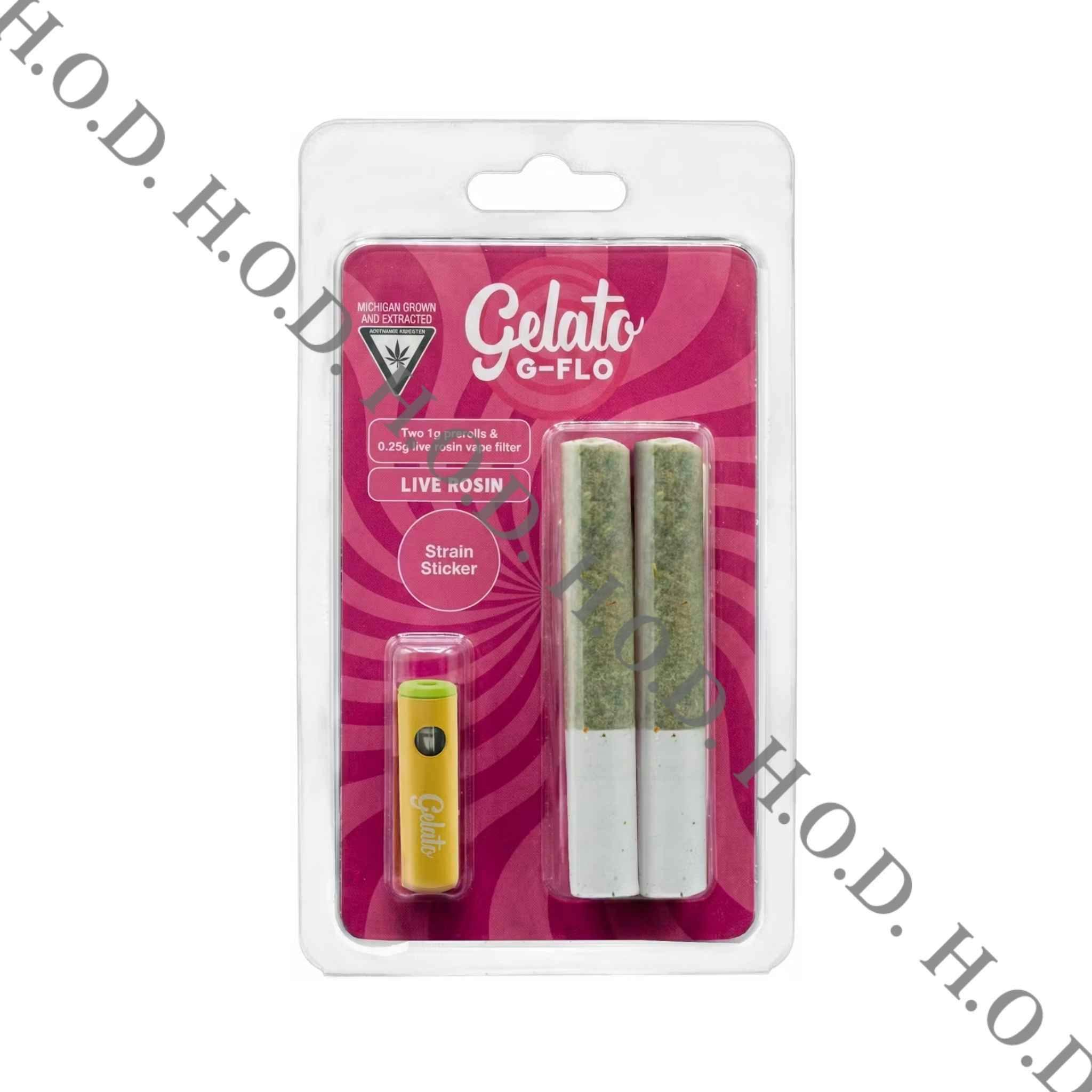 Gelato G-Flo Sour Gorilla Rosin Tip Pre-Roll 1g 2 Pack