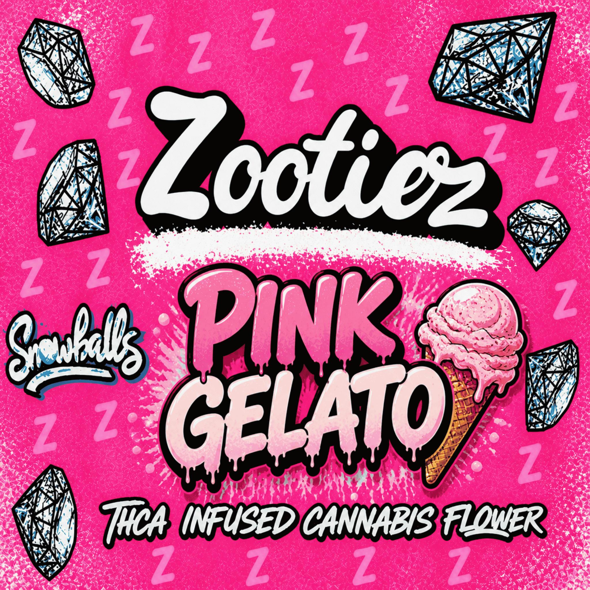 Zooties Pink Gelato THCA Infused Flower