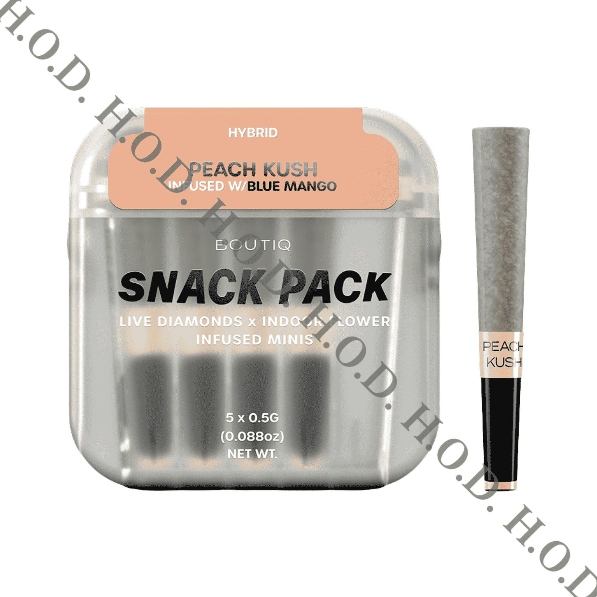 Boutiq Snack Pack Peach Kush Infused Pre-Roll .5g 5 Pack