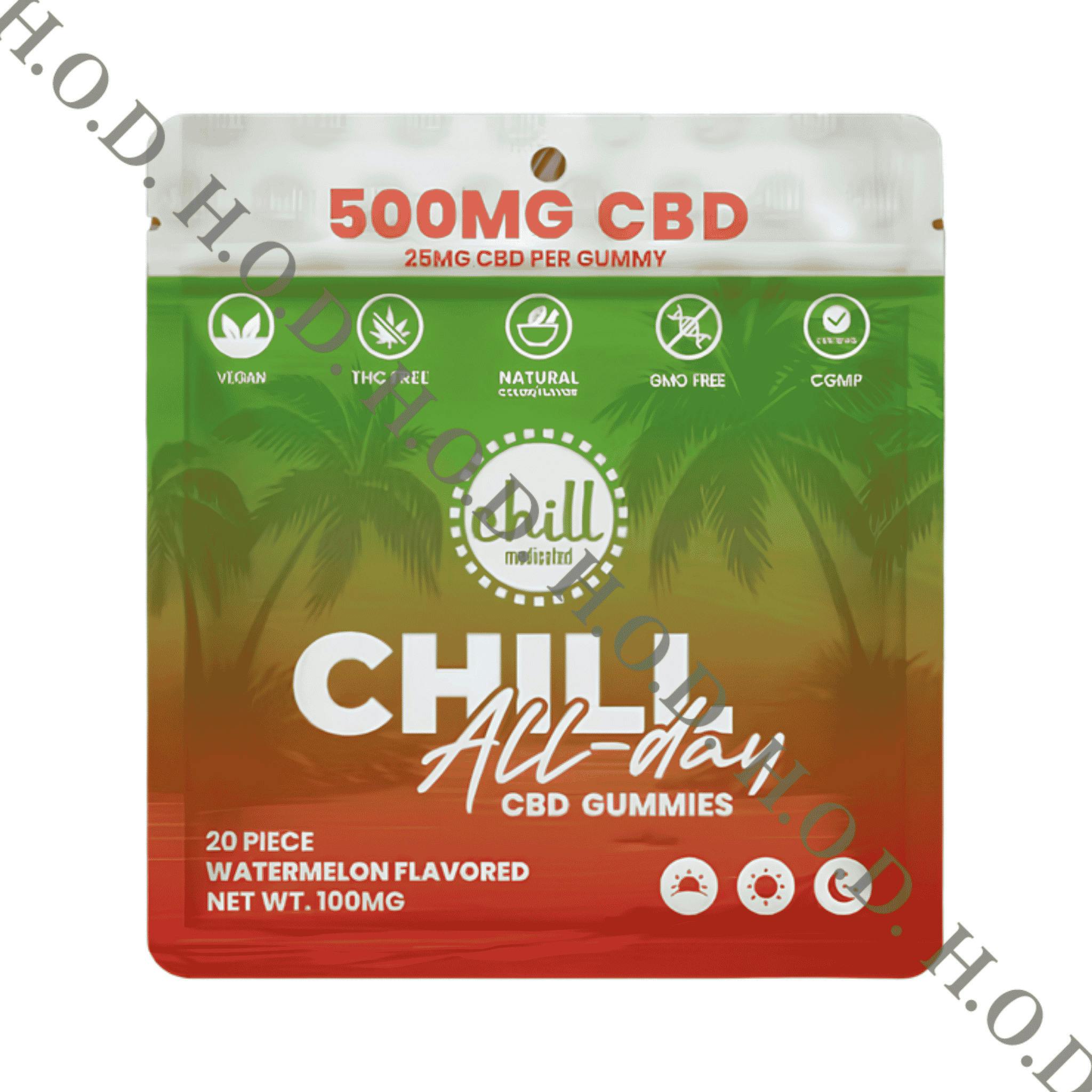Chill Medicated CBD All-Day Watermelon Gummies