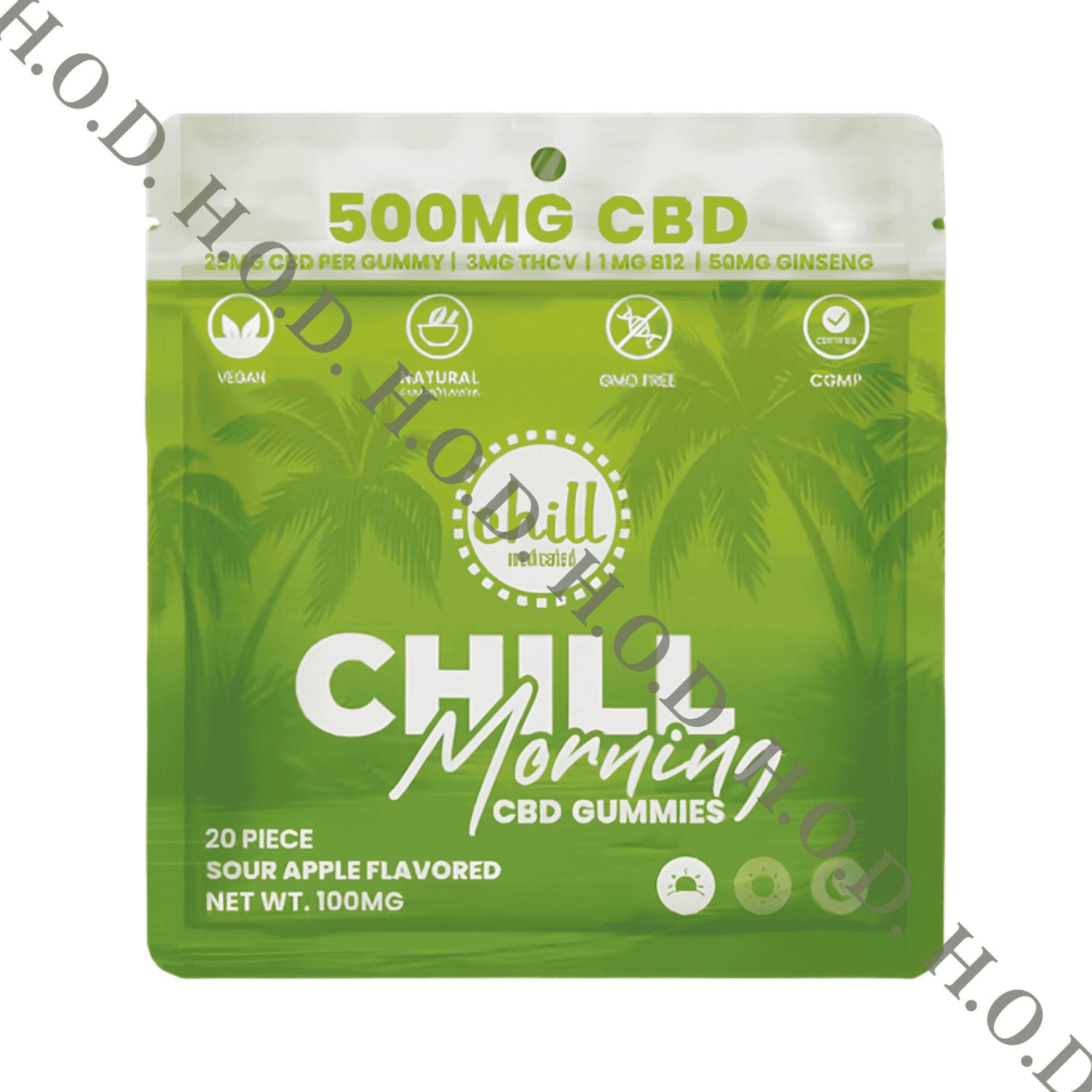 Chill Medicated CBD Morning Green Apple Gummies