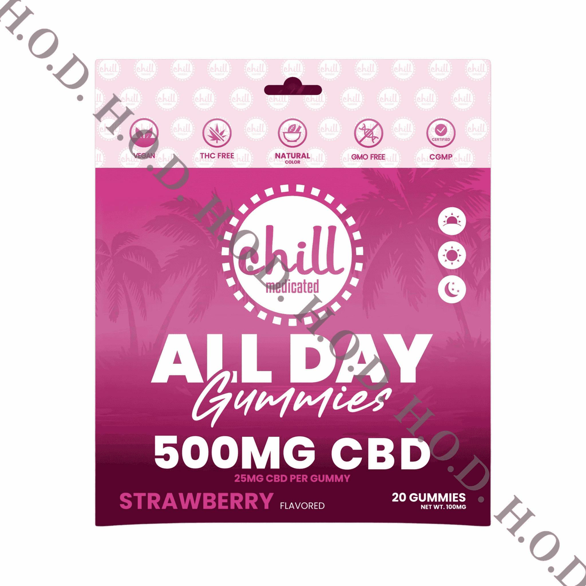 Chill Medicated CBD All-Day Strawberry Gummies