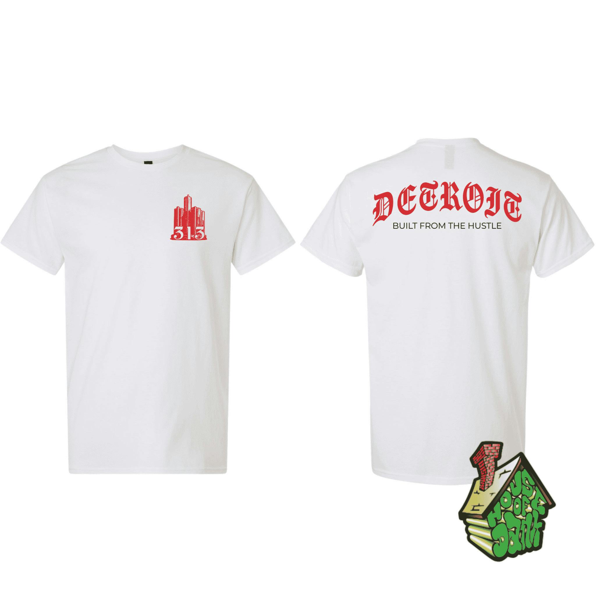 H.O.D. 313 Built From Hustle White Tee M