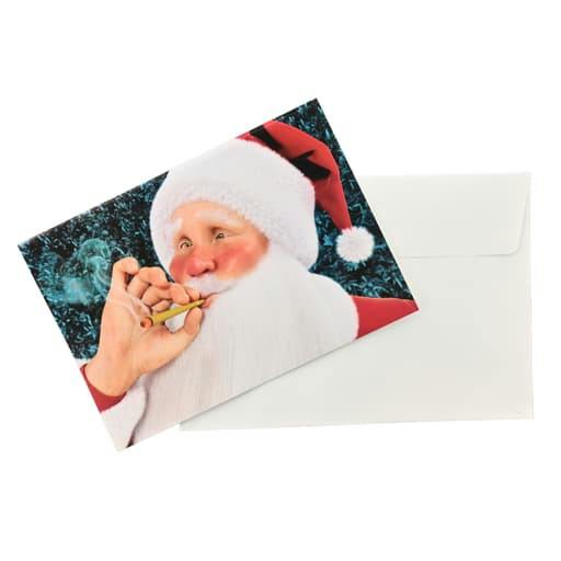 Smoking Santa Greeting Card
