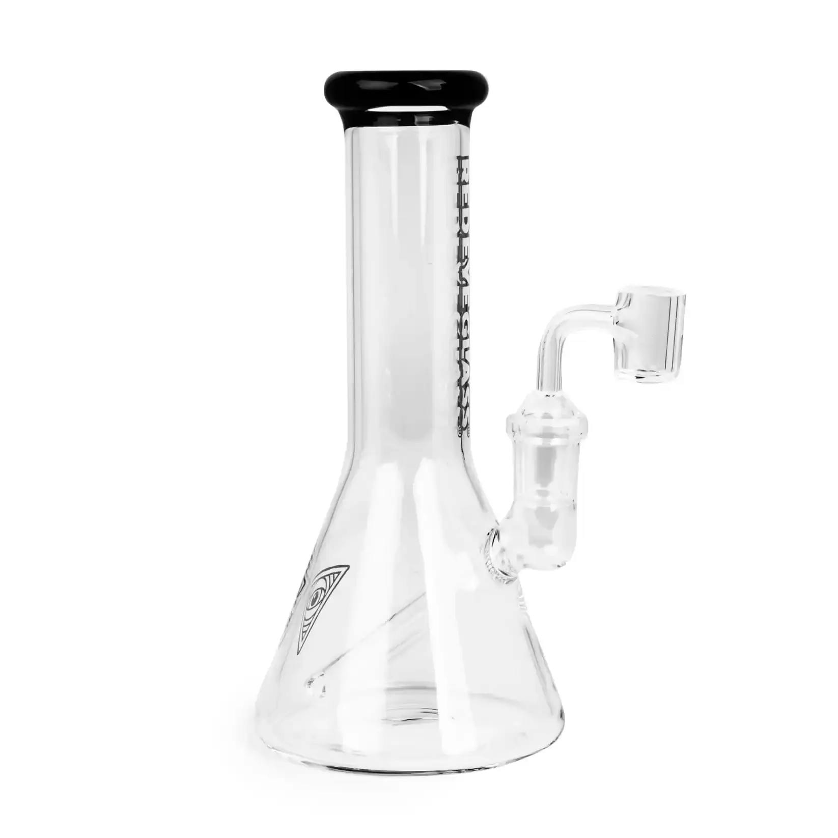 Red Eye Glass 8" Concentrate Beaker W/ Quartz Banger