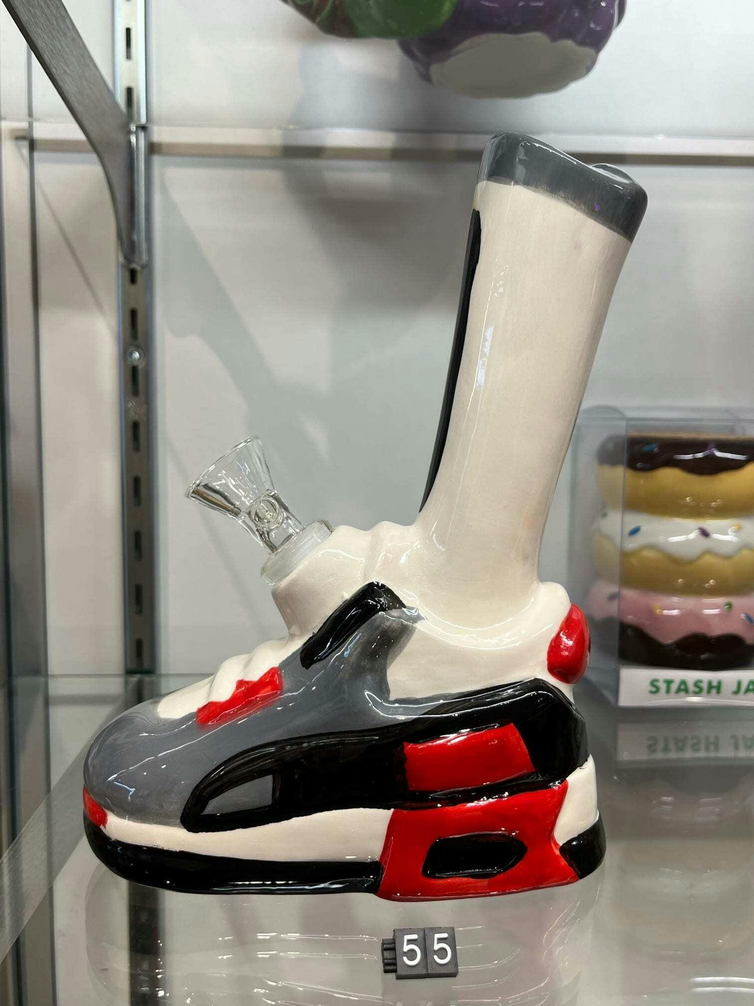 Ceramic "Kicks" Bong | 8"