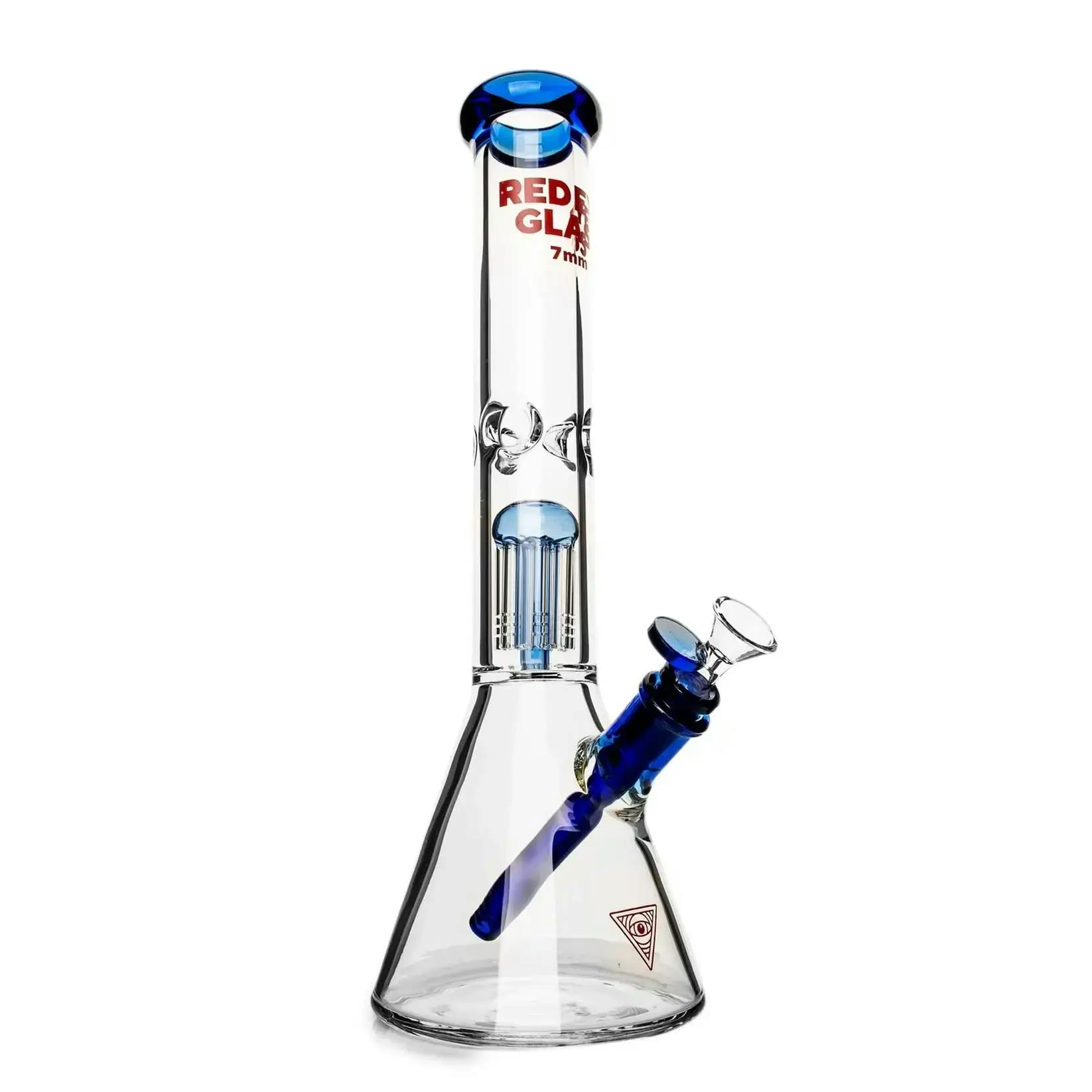 Red Eye Glass 15" 7mm Thick Wildwood Dual Chamber Bong