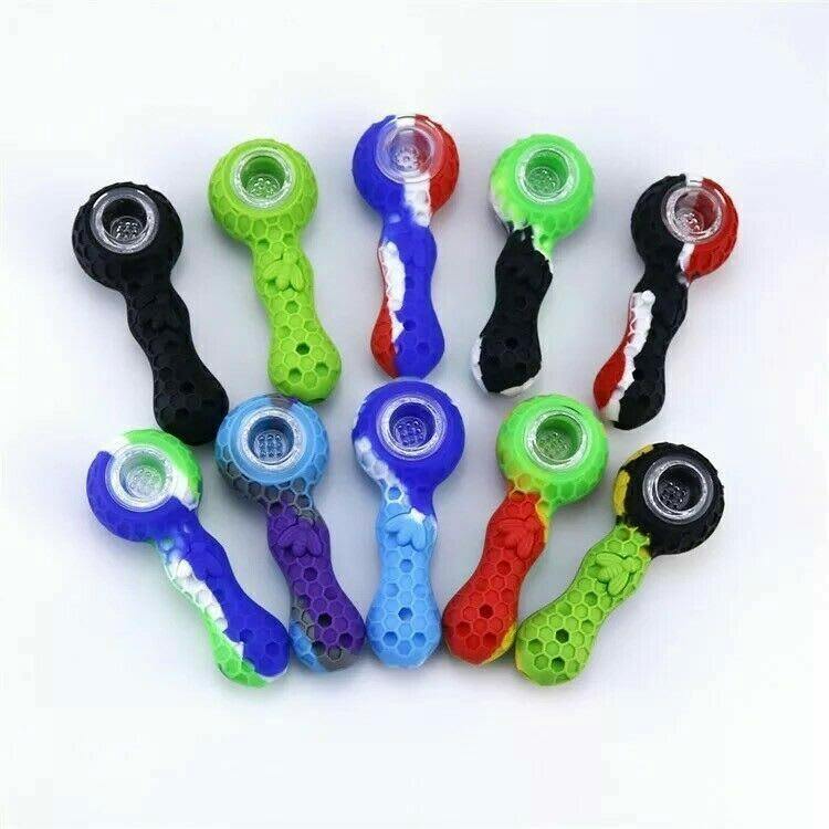 Small Silicone Hand Pipe | Various Colours