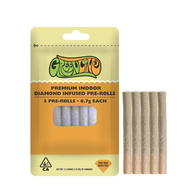 Green Line Infused 5pk Prerolls 3.5g Tangerine Dream