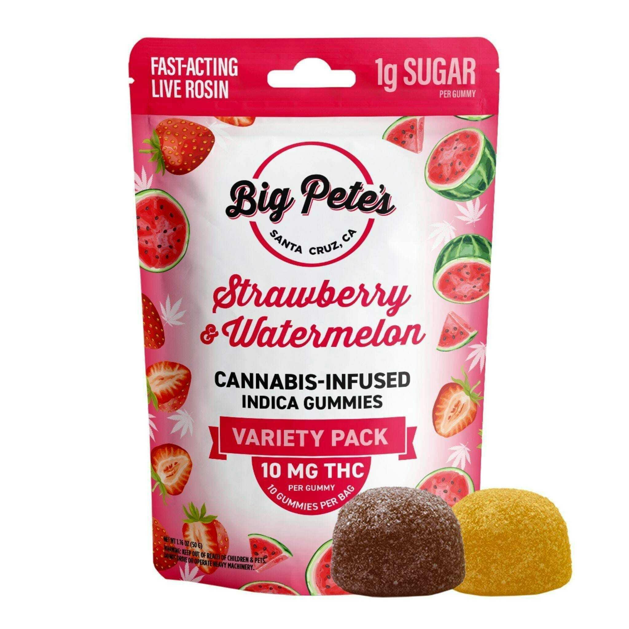 Big Pete's Treats - Strawberry & Watermelon — 100mg Rosin Gummies