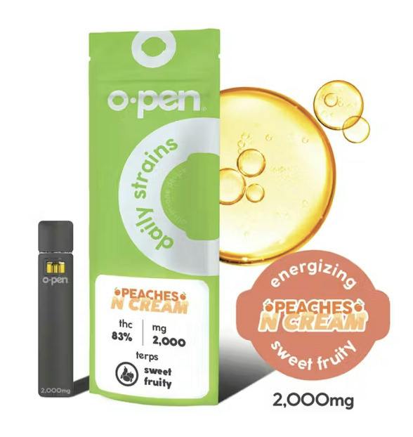 Energizing Peaches N' Cream-(H)-Disposable-2000mg-O.pen cannabis product