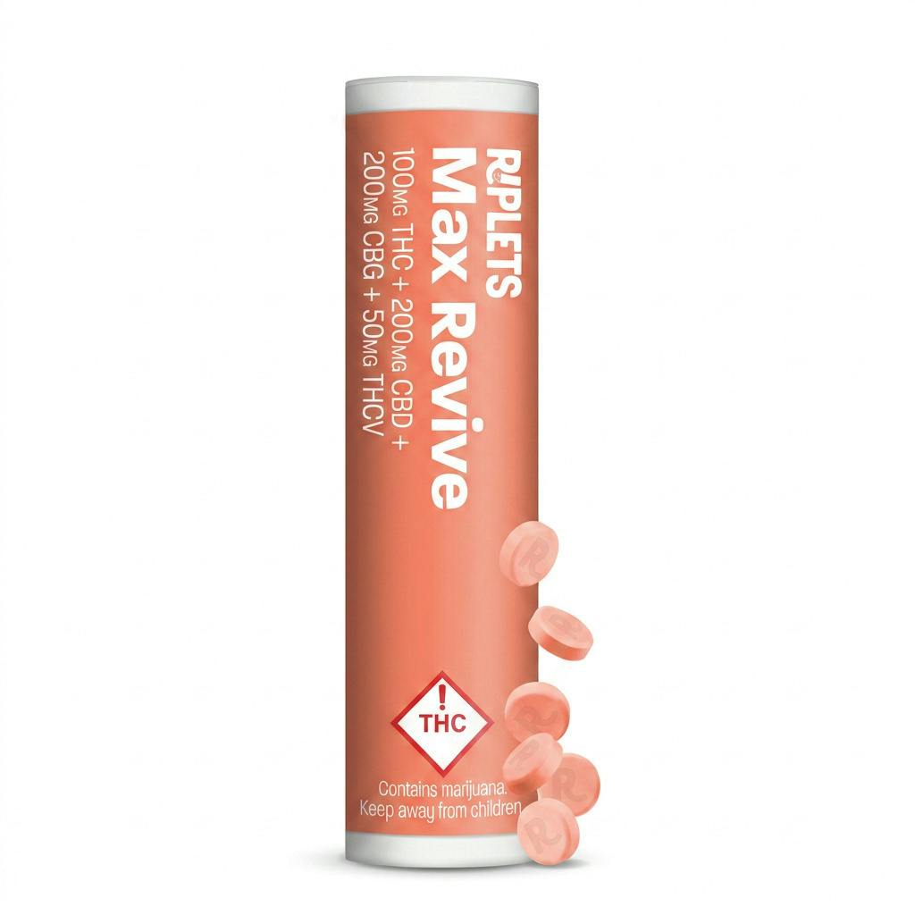 Max Revive (+CBD, CBG, THCV)-(H)-Riplets 20pk-100mg-Ripple cannabis product