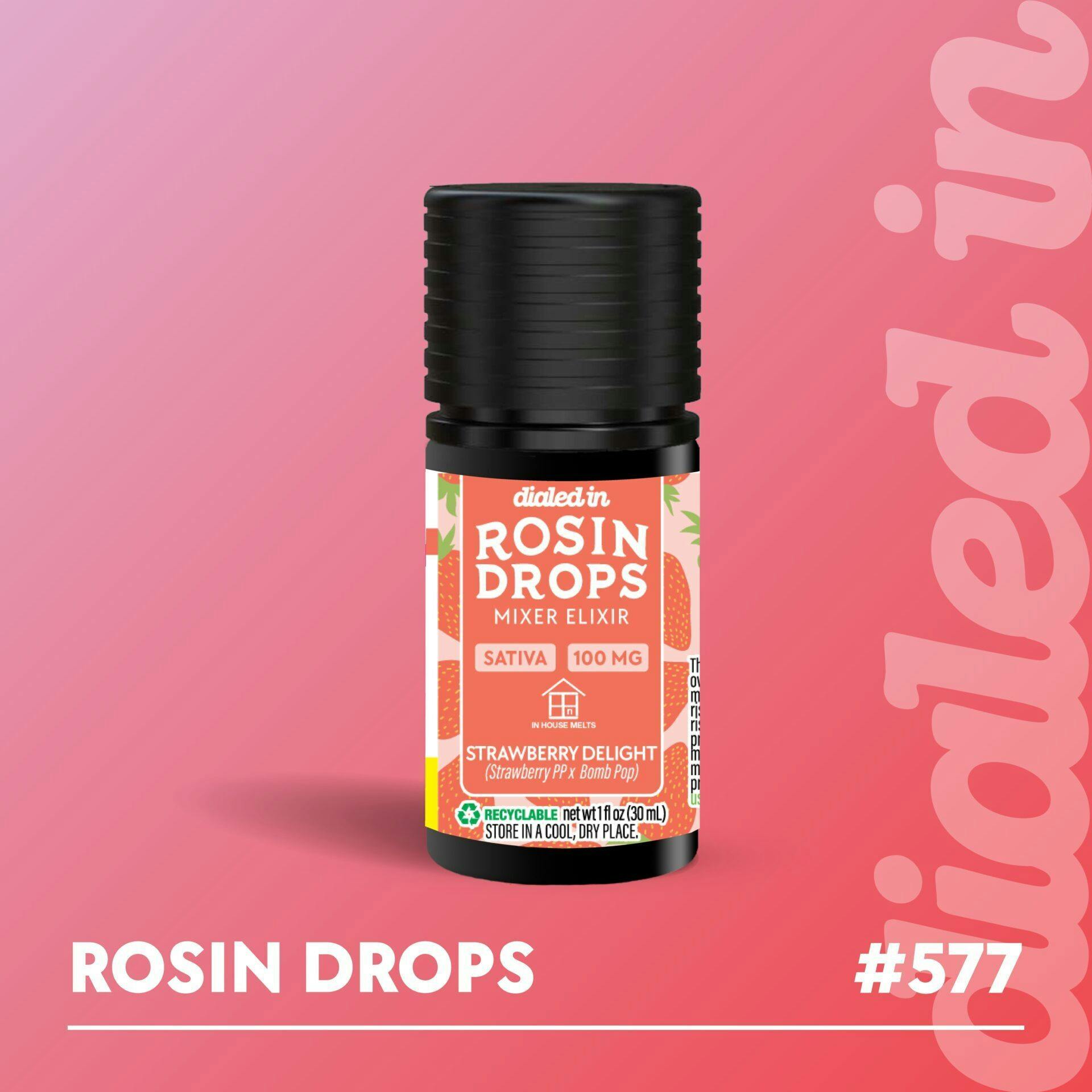 Strawberry Delight #577-(S)-Rosin Drops-100mg-Dialed In
