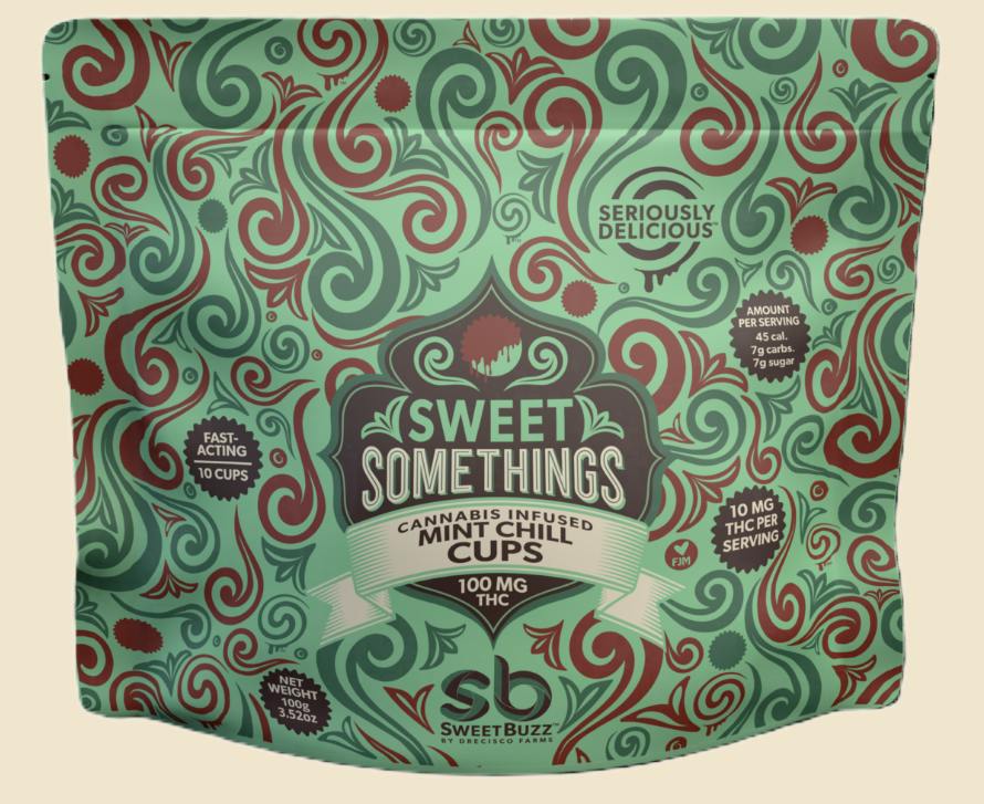 SweetBuzz Sweet Somethings - Mint Chill Cups 10pk 100mg