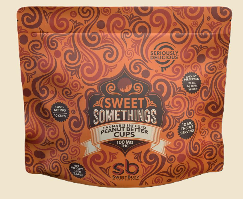 SweetBuzz Sweet Somethings - Peanut Butter Cups 10pk 100mg
