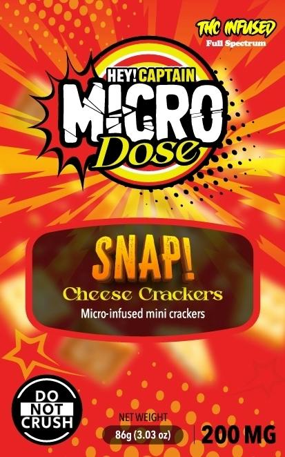 Hey! Captain | Microdose | Snap! Cheese Crackers | 200mg | Infused Crackers