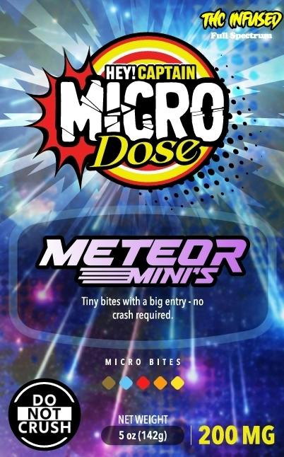 Hey! Captain | Microdose | Meteor Minis | 200mg | Infused Candy