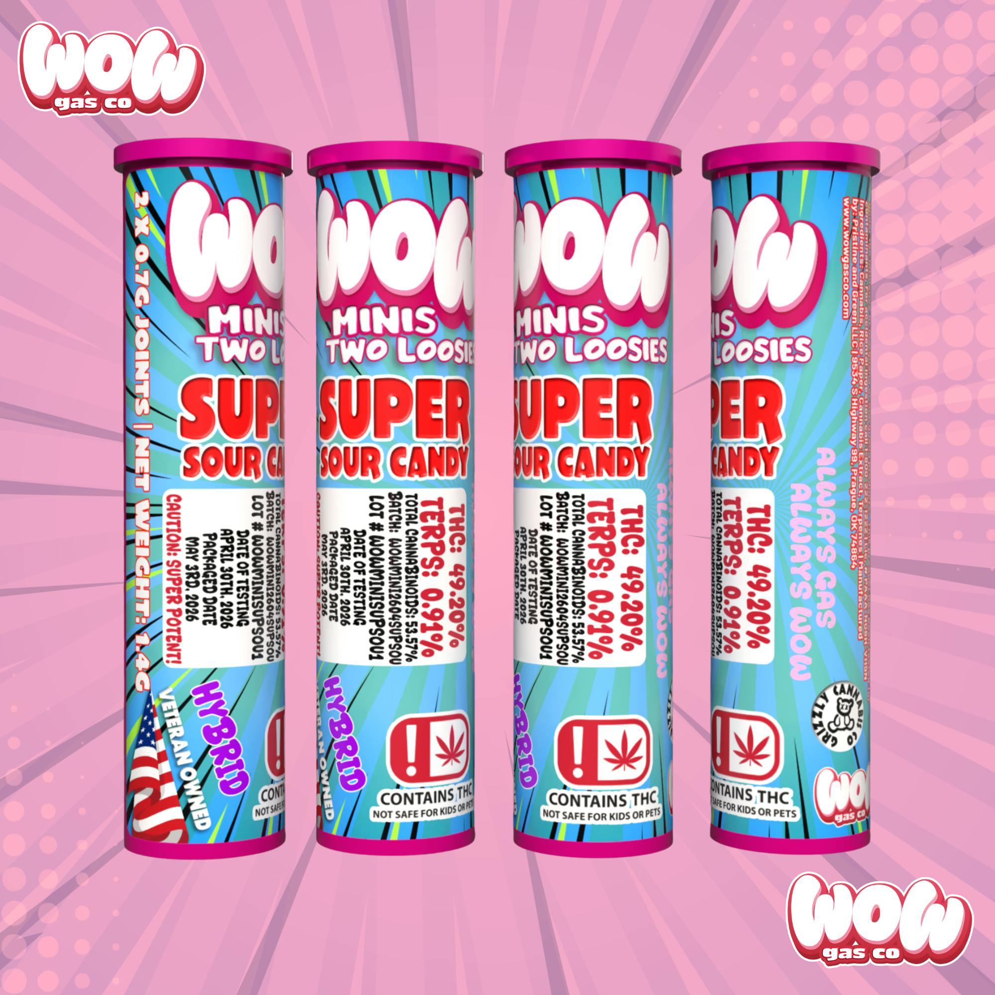 Super Sour Candy Double Loosies - WOW