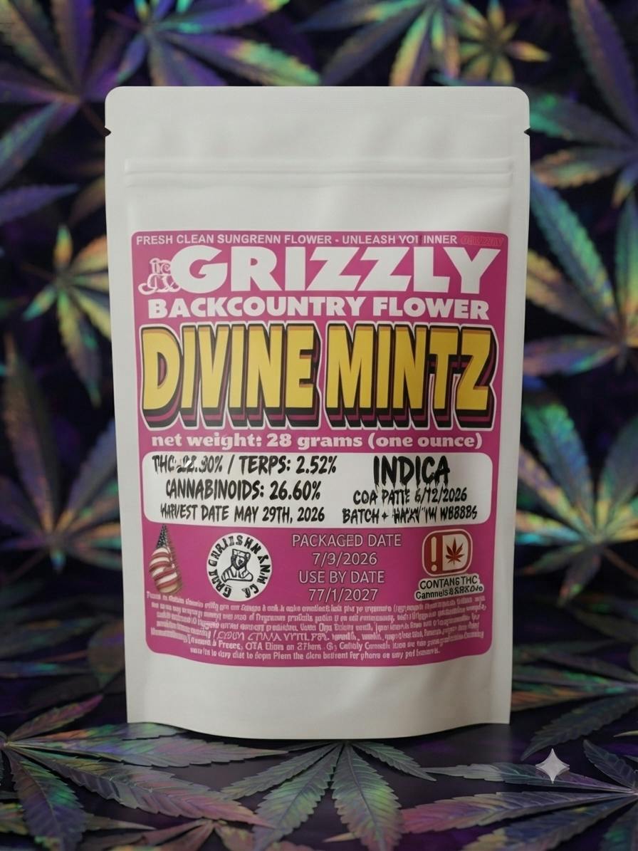 Divine Mintz- Grizzly Backcountry Flower 28G