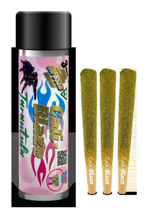 Cali Blaze - Infused Pre Roll Tarantulas 3pk - 3G - Green Apple