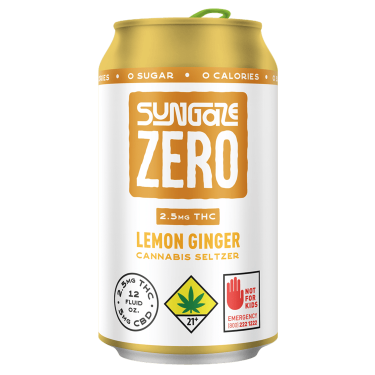 Zero Lemon Ginger SeltzerDOH Approved | 2 Pack Sungaze at Weed Co.