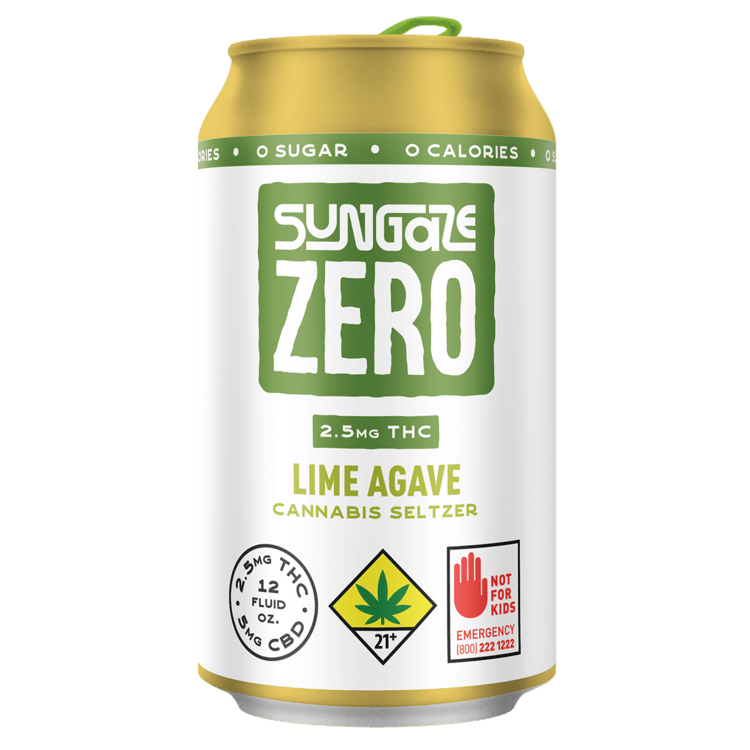 Zero Lime Agave Seltzer DOH Approved | 2 Pack Sungaze at Weed Co.