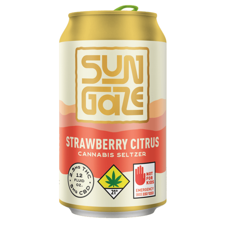 Strawberry Citrus Seltzer DOH Approved | 2 Pack Sungaze at Weed Co.