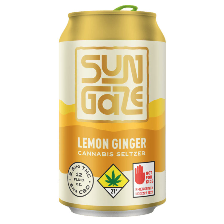 Lemon Ginger Seltzer DOH Approved | 2 Pack Sungaze at Weed Co.