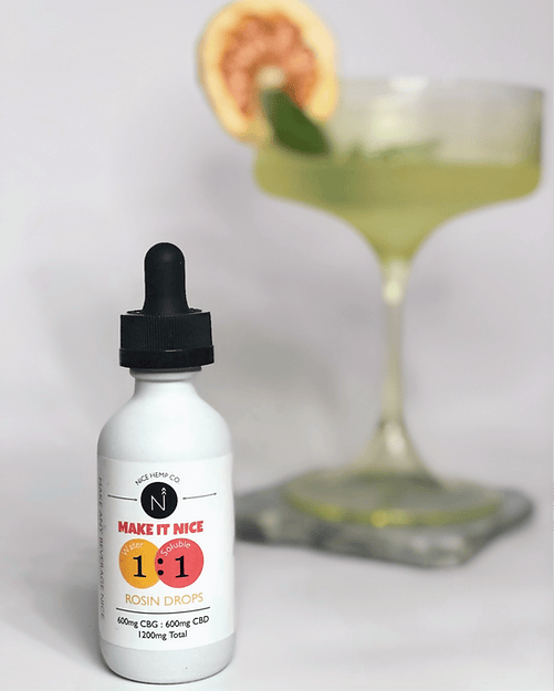 Nice Hemp - Rosin Drops - 1:1CBD:CBG 1200mg - 2 fl oz