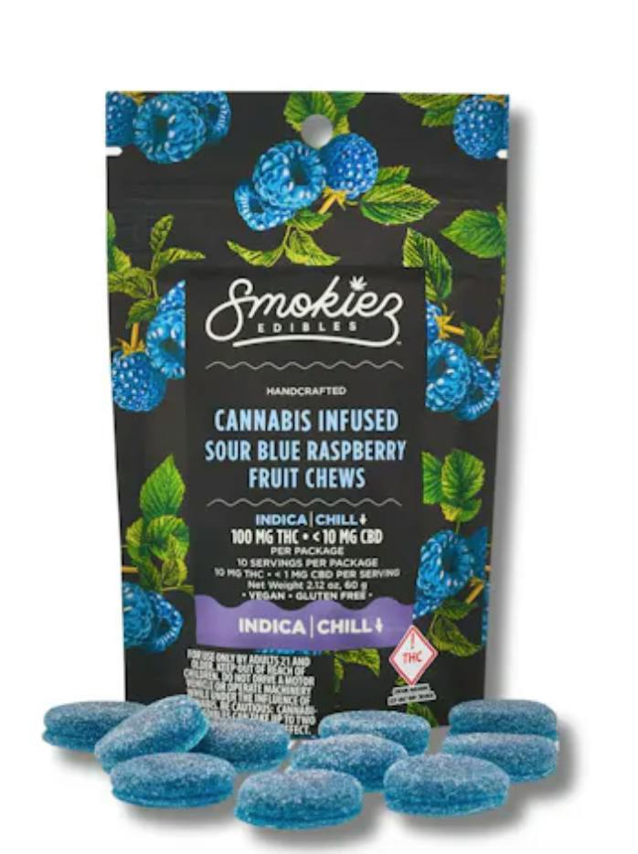 Smokiez - Sour Blue Raspberry Gummies - 100mg