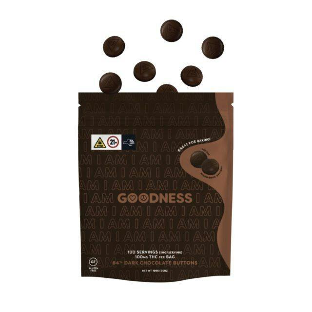 I Am Goodness - Dark Micro Chocolate Buttons 100pk - 100mg