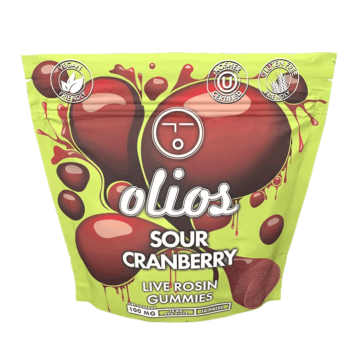 Olio - Sour Cranberry - Live Rosin Gummies - 100mg