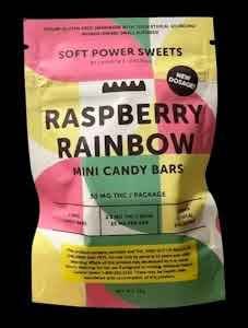 Soft Power Sweets - 'Loosie' Raspberry Rainbow High Dose Mini Chocolate Caramel Bar - 50mg
