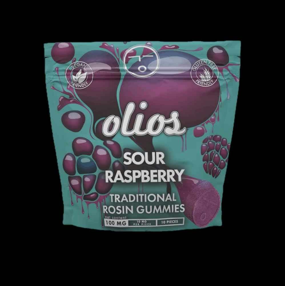Olio - Sour Raspberry - Live Rosin Gummies - 100mg