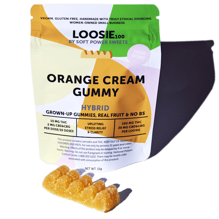 Soft Power Sweets - "Loosie" High-Dose Gummy Brick - Orange Cream - 100mg