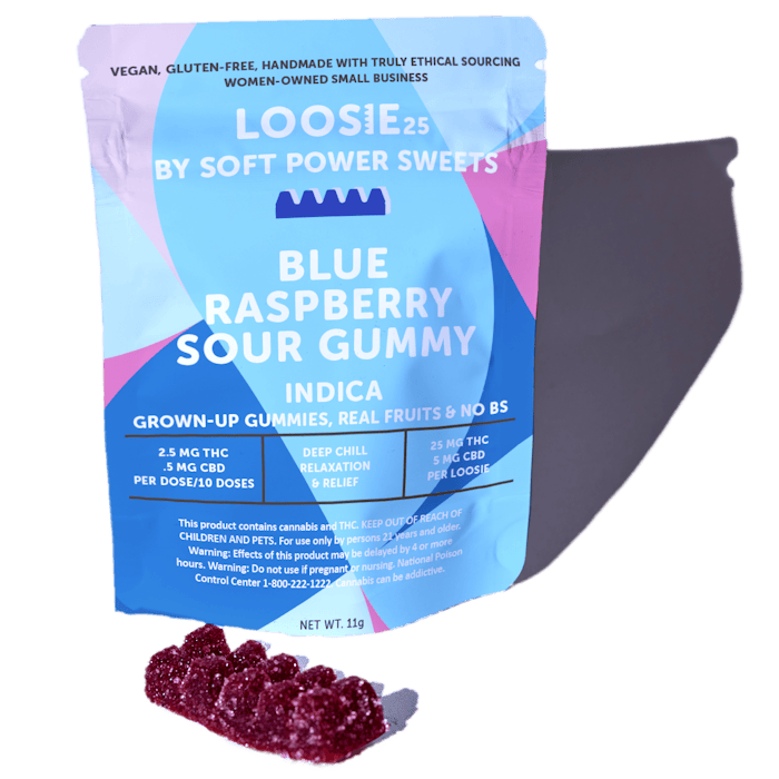 Soft Power Sweets - "Loosie" Low-Dose Gummy Brick - Blue Raspberry - 25mg