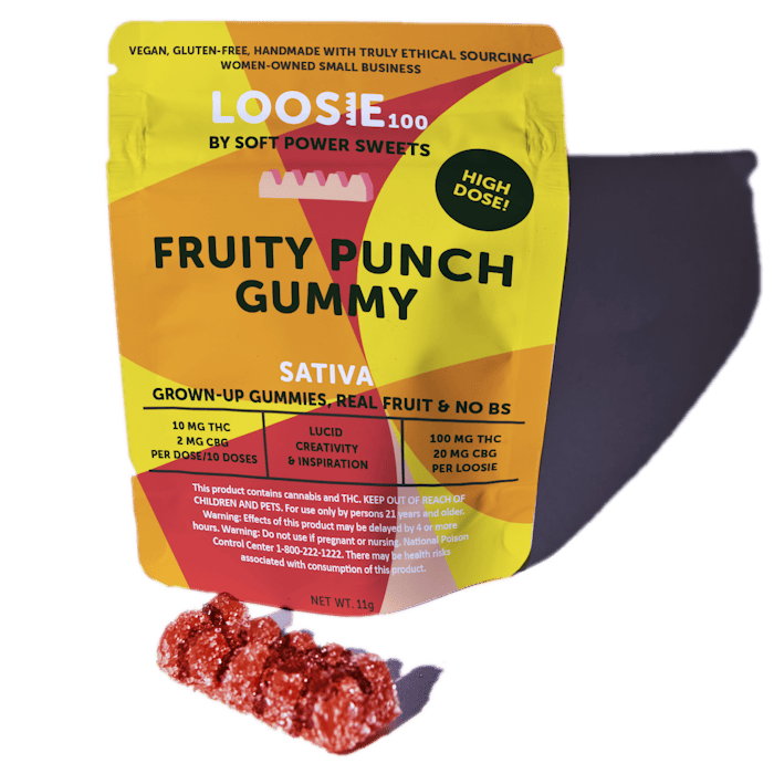 Soft Power Sweets - "Loosie" High-Dose Gummy Brick - Fruity Punch - 100mg