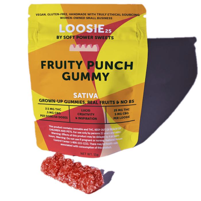 Soft Power Sweets - "Loosie" Low-Dose Gummy Brick - Fruity Punch - 25mg