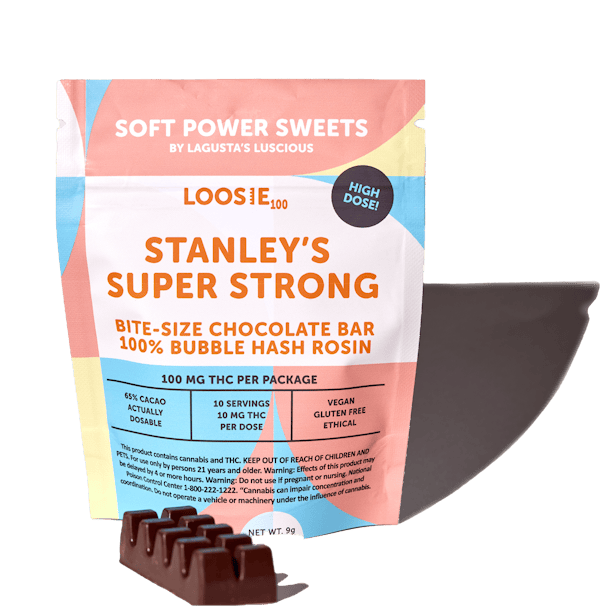 Soft Power Sweets - "Stanley's Super Strong" Bubble Hash Infused Mini Chocolate Bar - 100mg