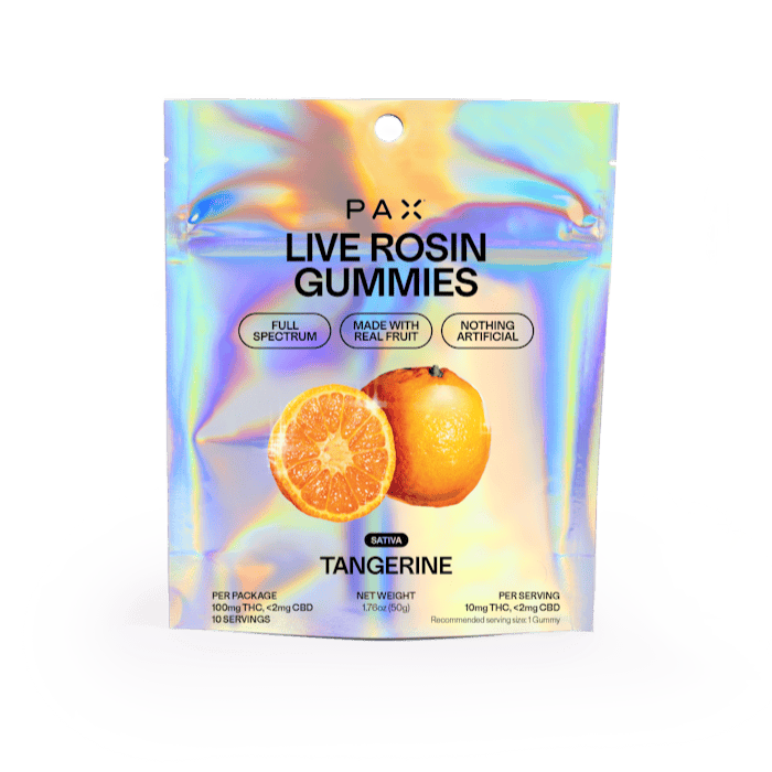 PAX - Tangerine - Live Rosin Gummies - 100mg