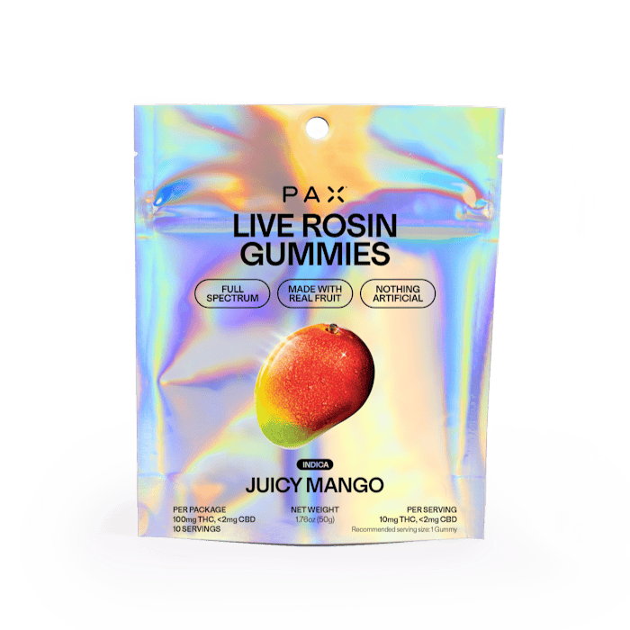 PAX - Juicy Mango - Live Rosin Gummies - 100mg
