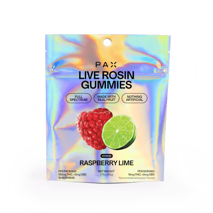 PAX - Raspberry Lime - Live Rosin Gummies - 100mg