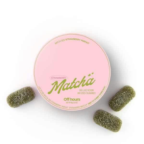 Off Hours - Live Rosin Gummies - Strawberry Matcha - 100mg