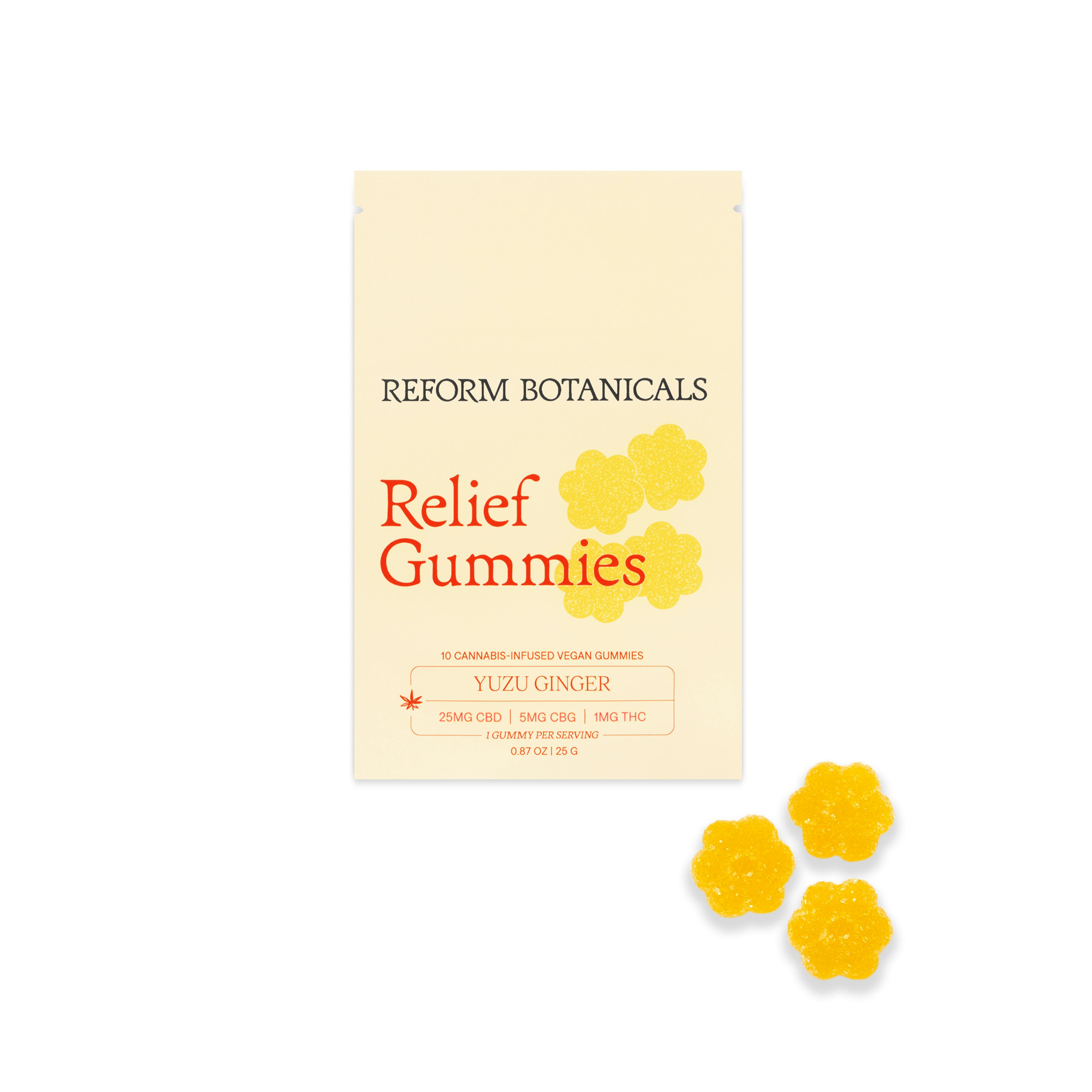 Reform Botanicals - Yuzu Ginger RELIEF Gummies - 10pk