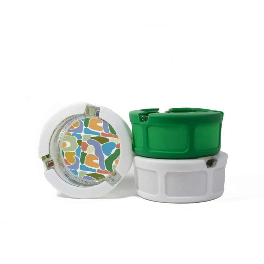 3" Glass Ashtrays with Silicone Cover by Giddy Kamo