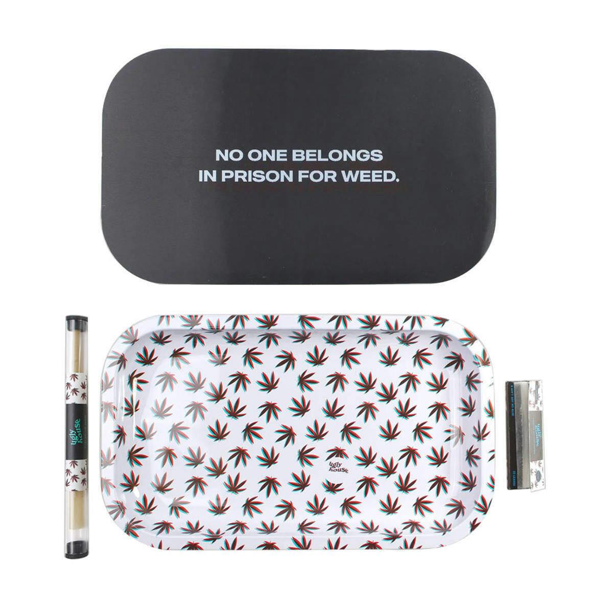 Giddy Rolling Tray Bundles - with Lid Cones and Papers Prison