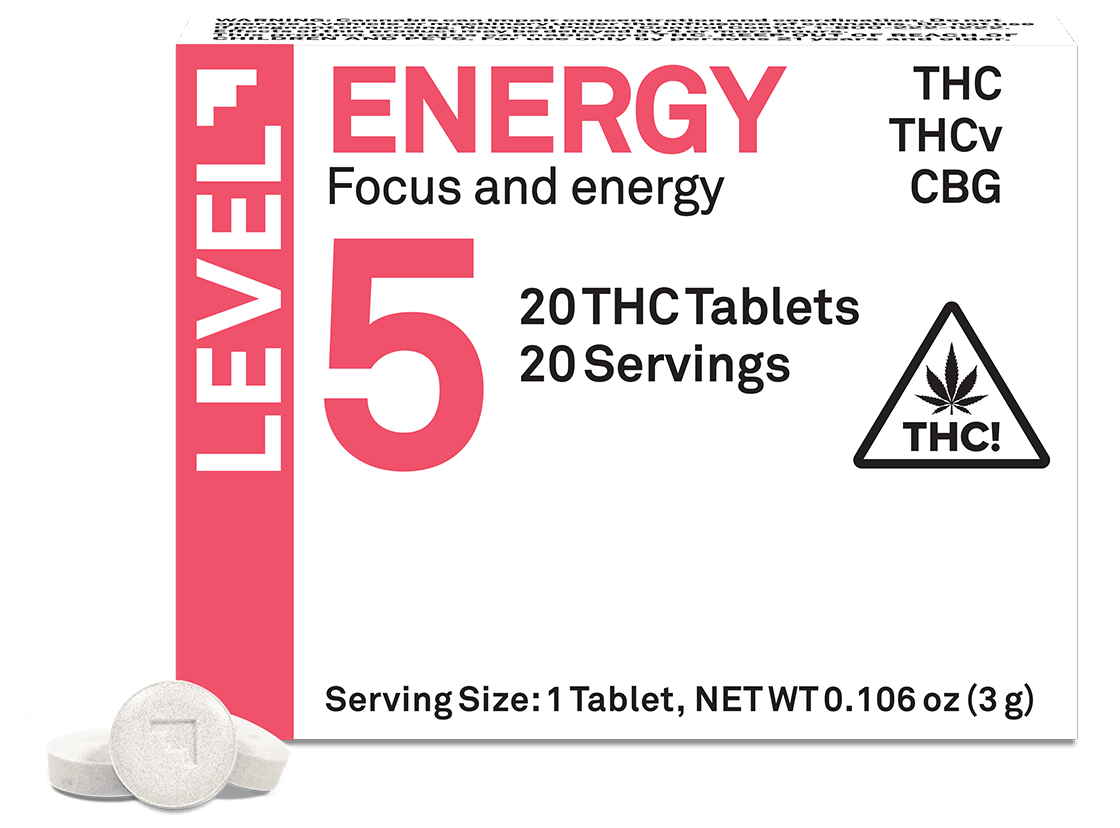 LEVEL 5 Energy protab, THC Tablets 20ct