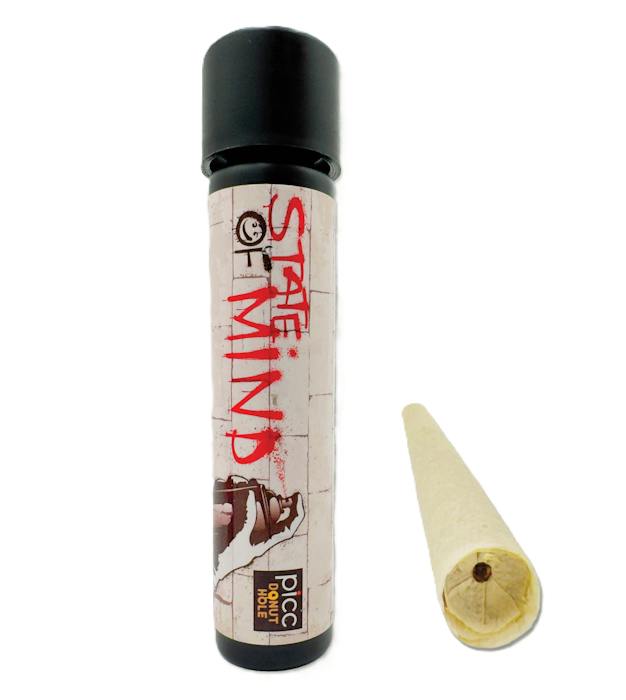 STATE OF MIND | Infused Pre-roll | 1G SINGLE | Snow Plow x Cherry Pie Live Resin (I) cannabis product