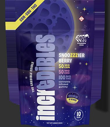 Incredibles Snoozzzierberry 2:1:1 THC:CBN:CBG Gummies